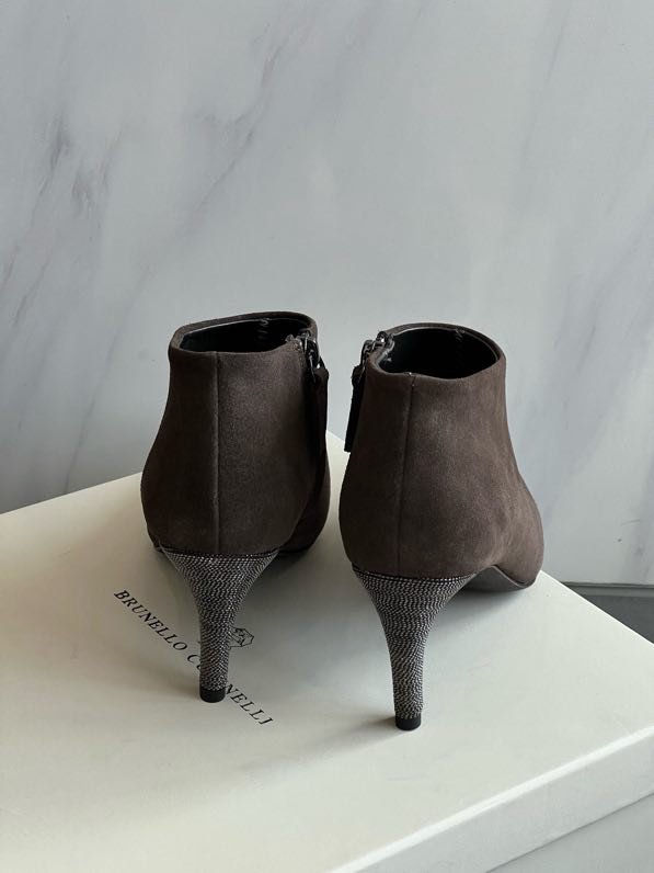 Ботильоны кожаные на молнии фото 4