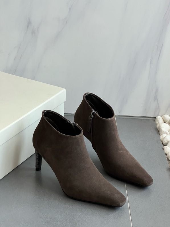 Ботильоны кожаные на молнии фото 5