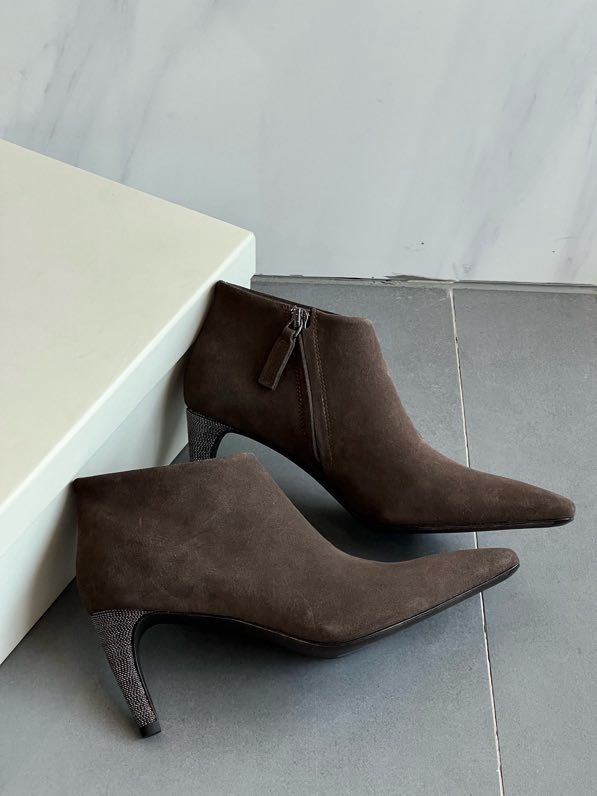 Ботильоны кожаные на молнии фото 8