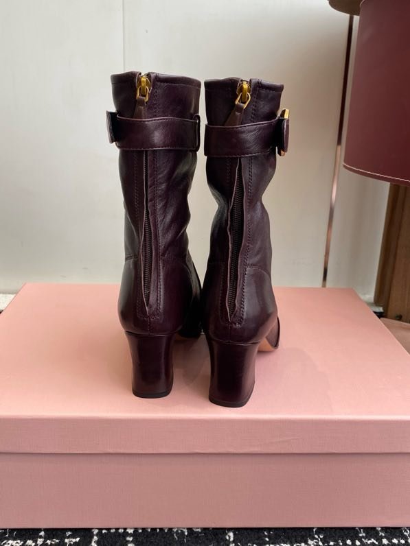 Ankle boots leather women's фото 4