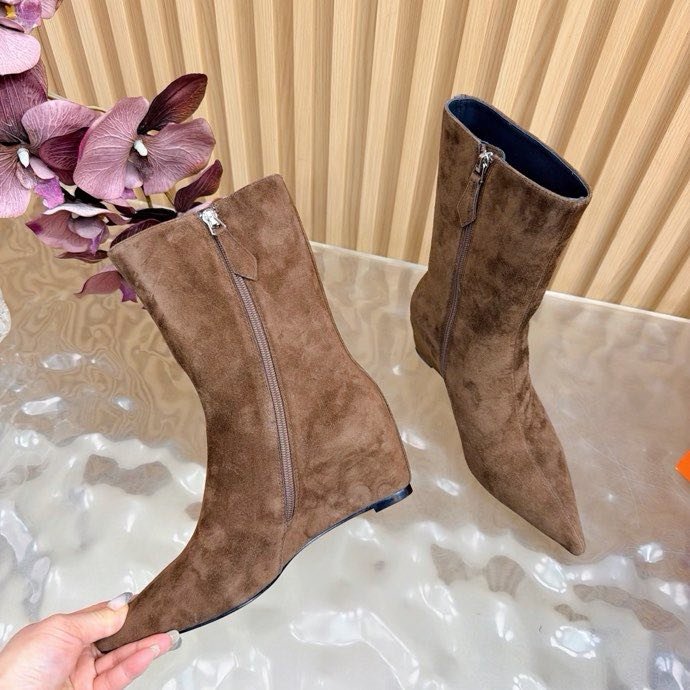 Ankle boots leather women's фото 5