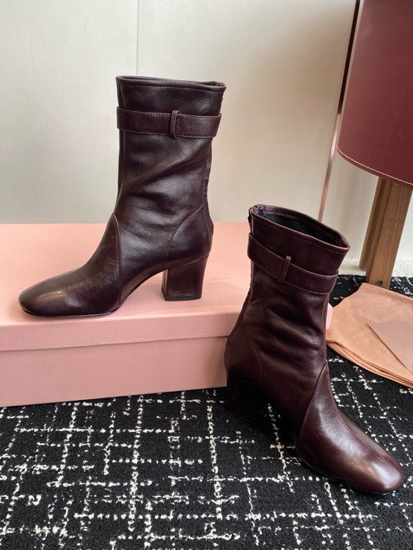 Ankle boots leather women's фото 6