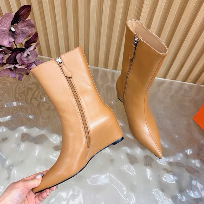 Ankle boots leather women's фото 6