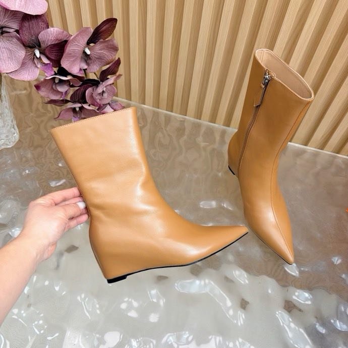 Ankle boots leather women's фото 7