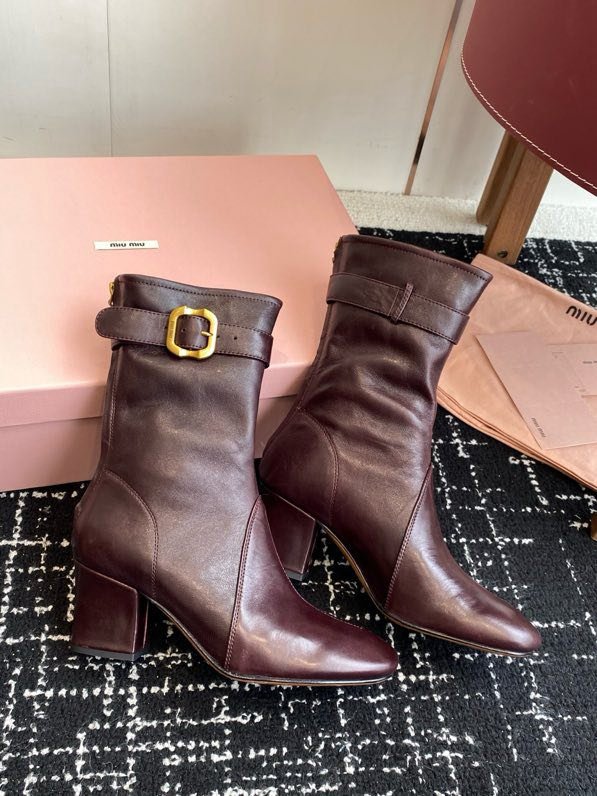 Ankle boots leather women's фото 8