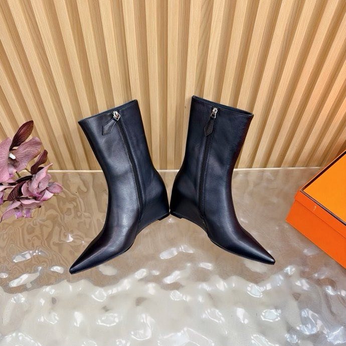 Ankle boots leather women's фото 9