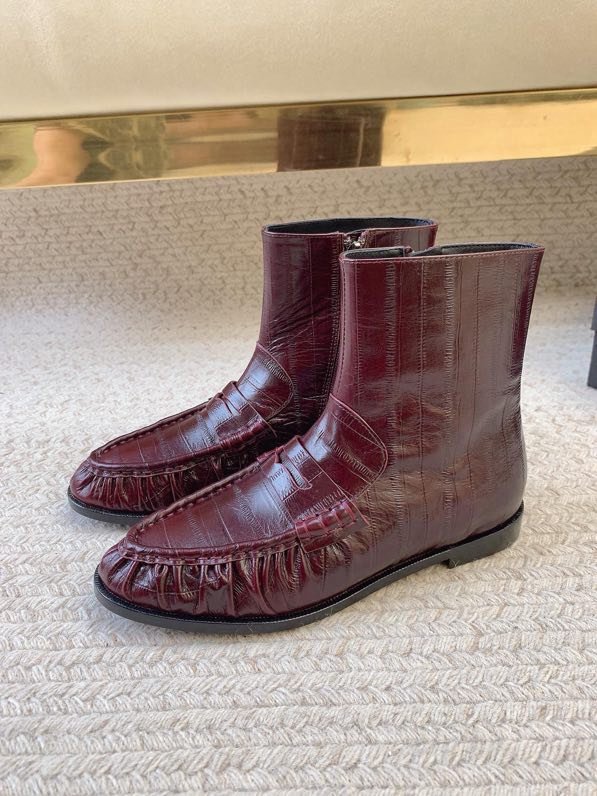 Ботильоны лоферы кожаные