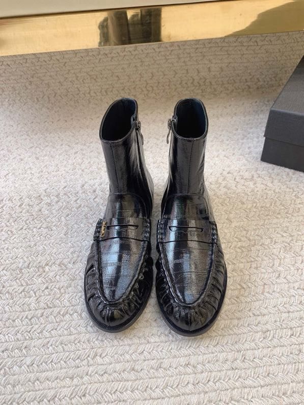 Ботильоны лоферы кожаные фото 2