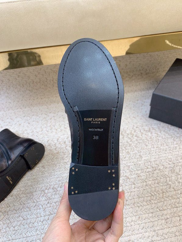 Ботильоны лоферы кожаные фото 3