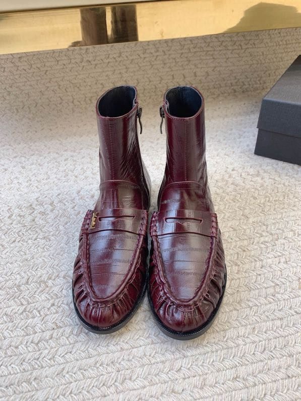 Ботильоны лоферы кожаные фото 4