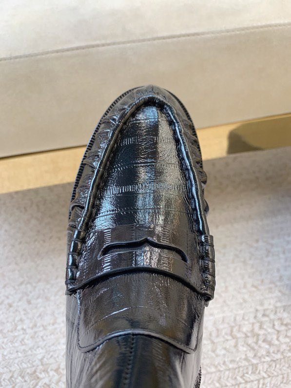 Ботильоны лоферы кожаные фото 4