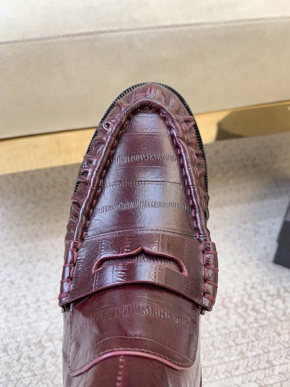 Ботильоны лоферы кожаные фото 5