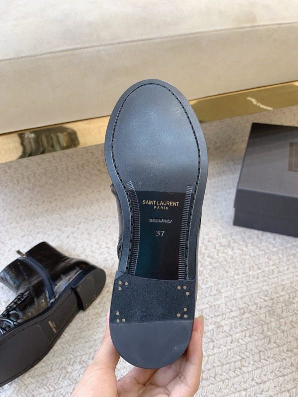 Ботильоны лоферы кожаные фото 5