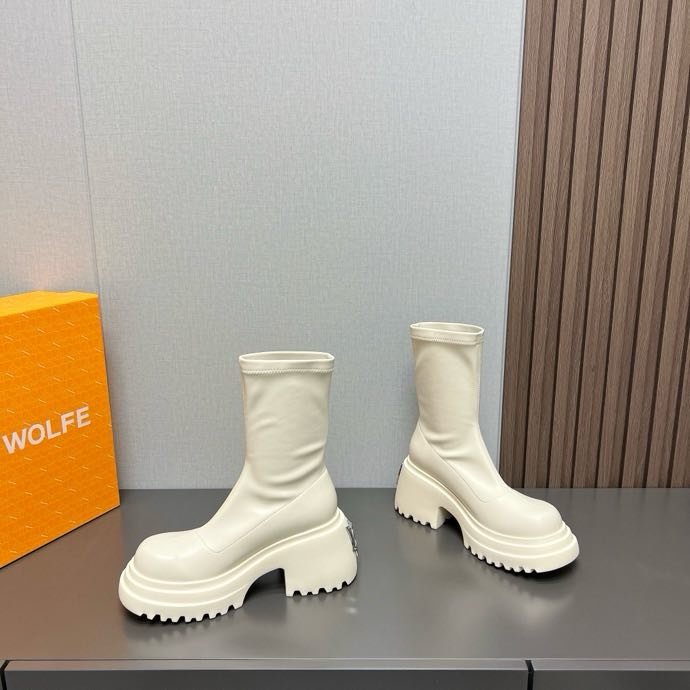 Ботильйони на платформі з еластичним носком фото 3