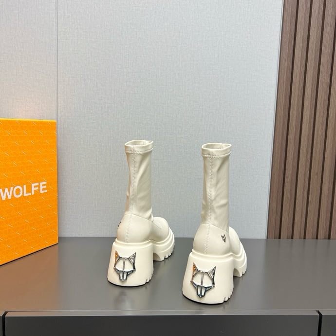 Ботильйони на платформі з еластичним носком фото 7