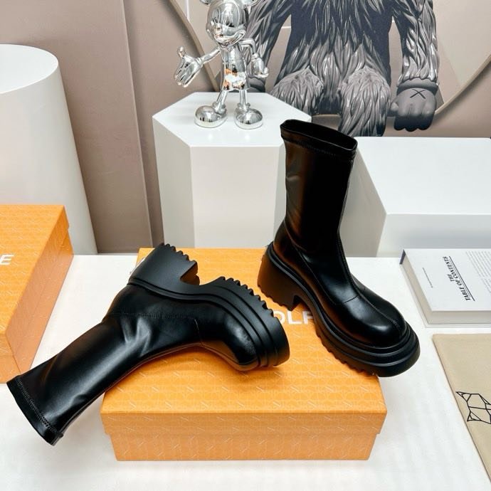 Ботильйони на платформі з еластичним носком фото 7