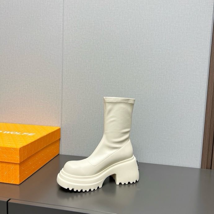 Ботильйони на платформі з еластичним носком фото 8