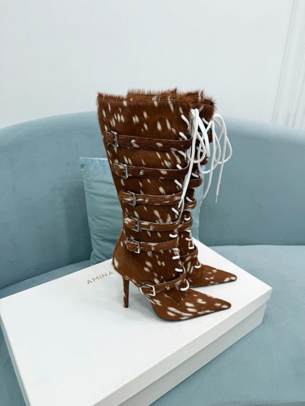 Ботильоны на шпильке со шнуровкой
