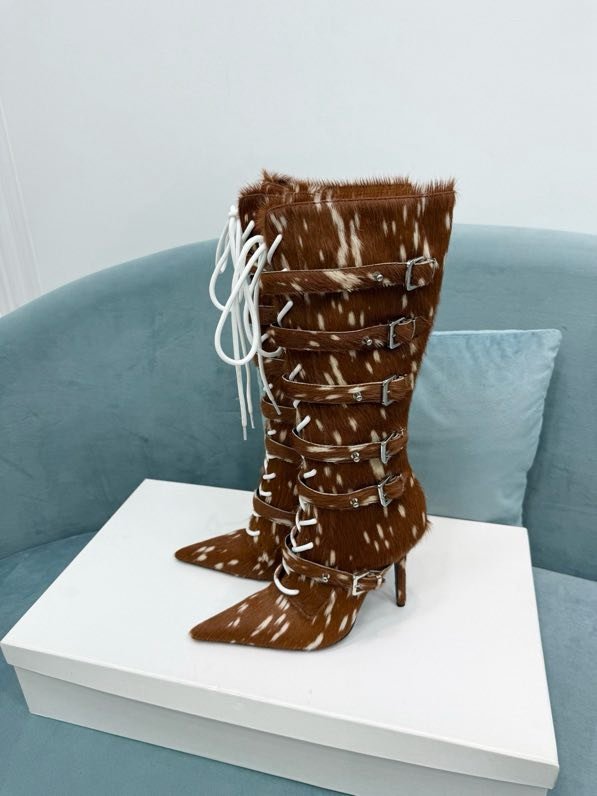 Ботильоны на шпильке со шнуровкой фото 2