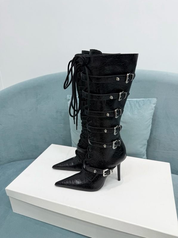 Ботильоны на шпильке со шнуровкой фото 3