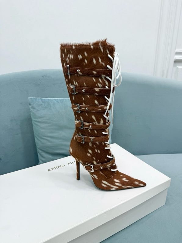 Ботильоны на шпильке со шнуровкой фото 5