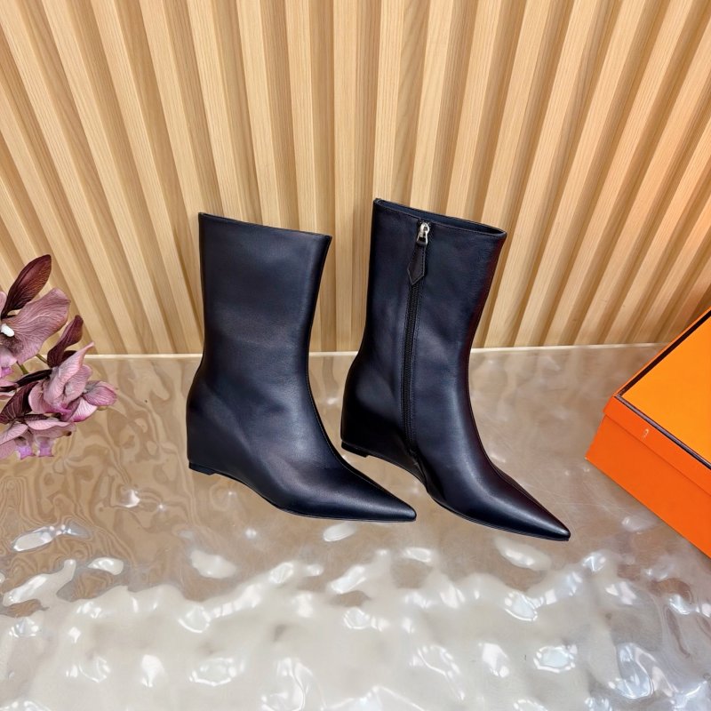 Ботильоны на танкетке кожаные женские фото 9