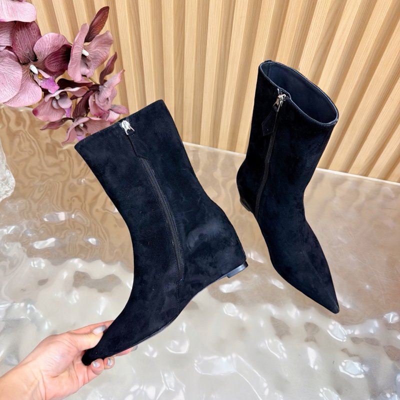 Ботильоны на танкетке замшевые женские фото 6