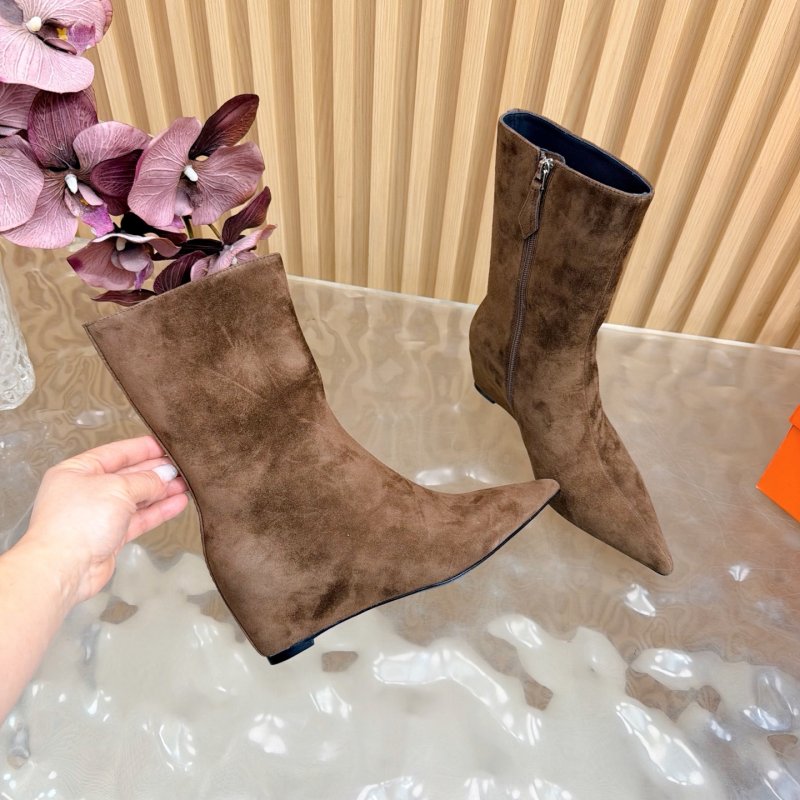 Ботильоны на танкетке замшевые женские фото 8