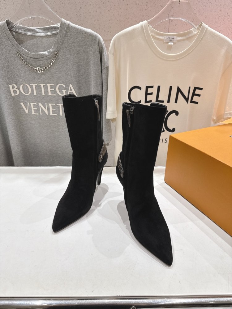 Ботильоны на высоком каблуке фото 3