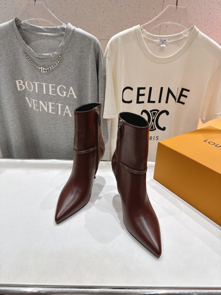 Ботильоны на высоком каблуке фото 3