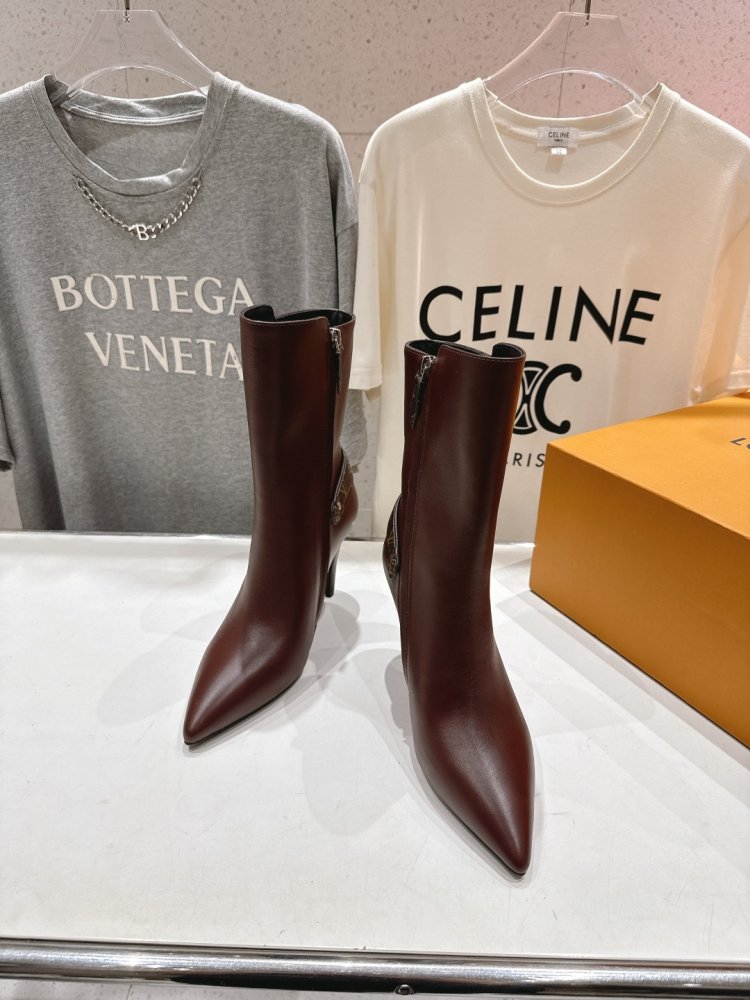 Ботильоны на высоком каблуке фото 3