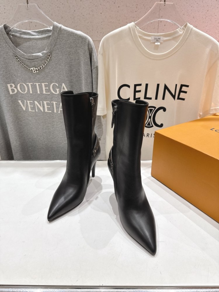 Ботильоны на высоком каблуке фото 3