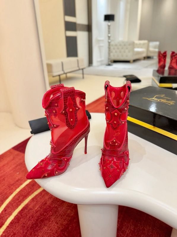 Ботильоны на высоком каблуке фото 3