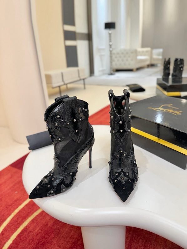 Ботильоны на высоком каблуке фото 3