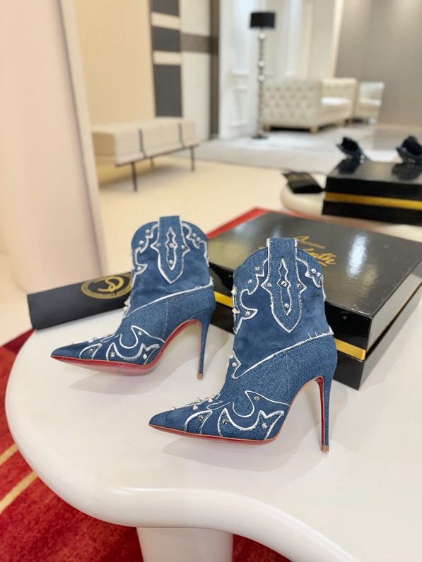 Ботильоны на высоком каблуке фото 3