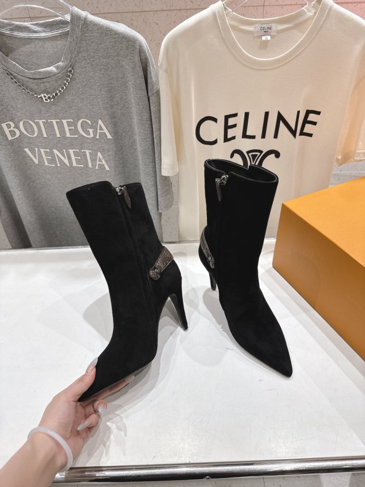 Ботильоны на высоком каблуке фото 4