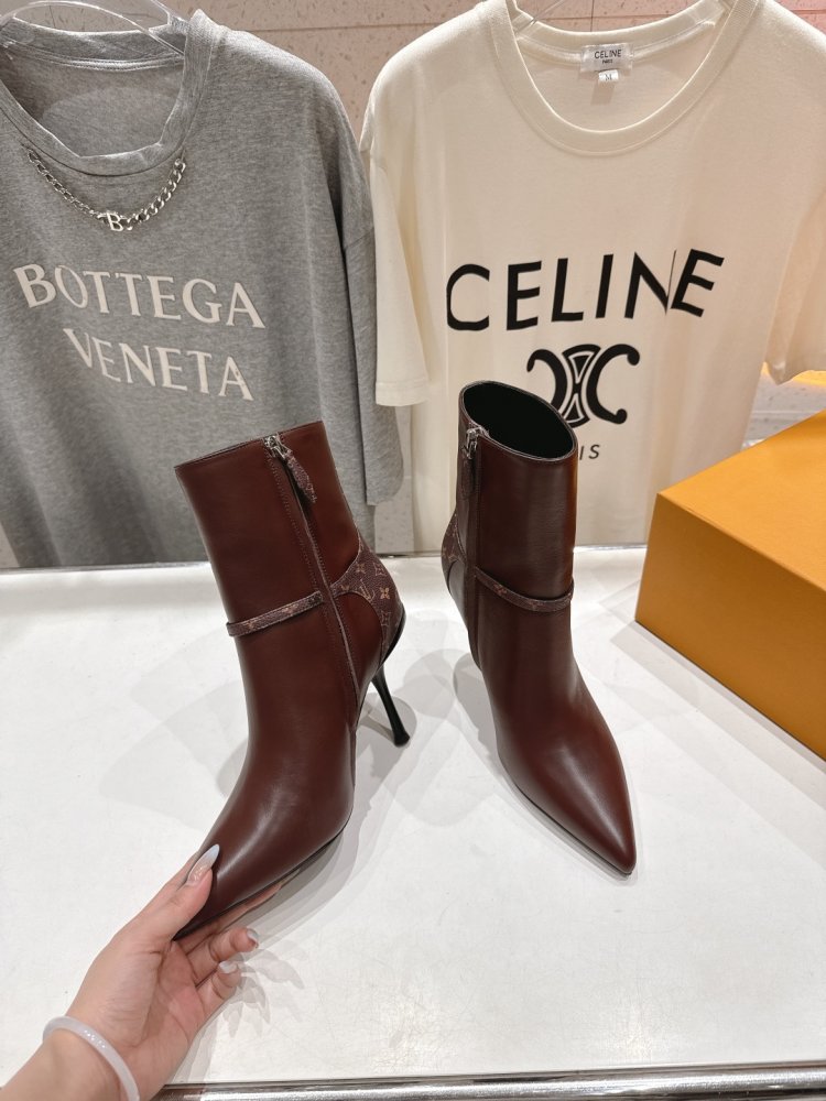 Ботильоны на высоком каблуке фото 4