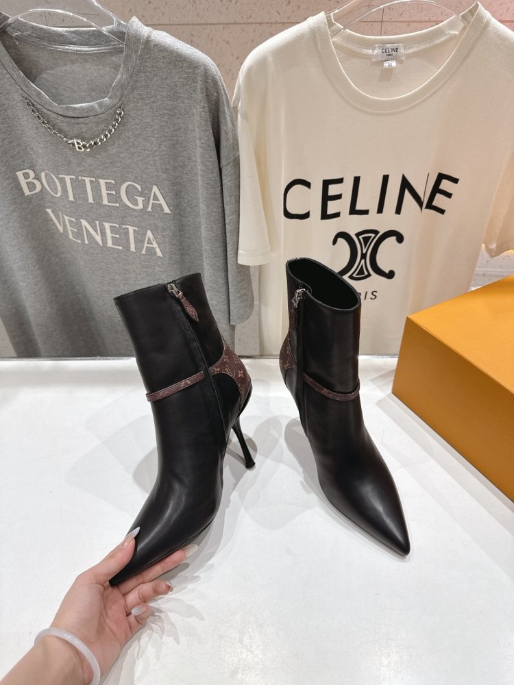 Ботильоны на высоком каблуке фото 4