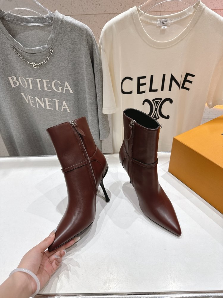 Ботильоны на высоком каблуке фото 4