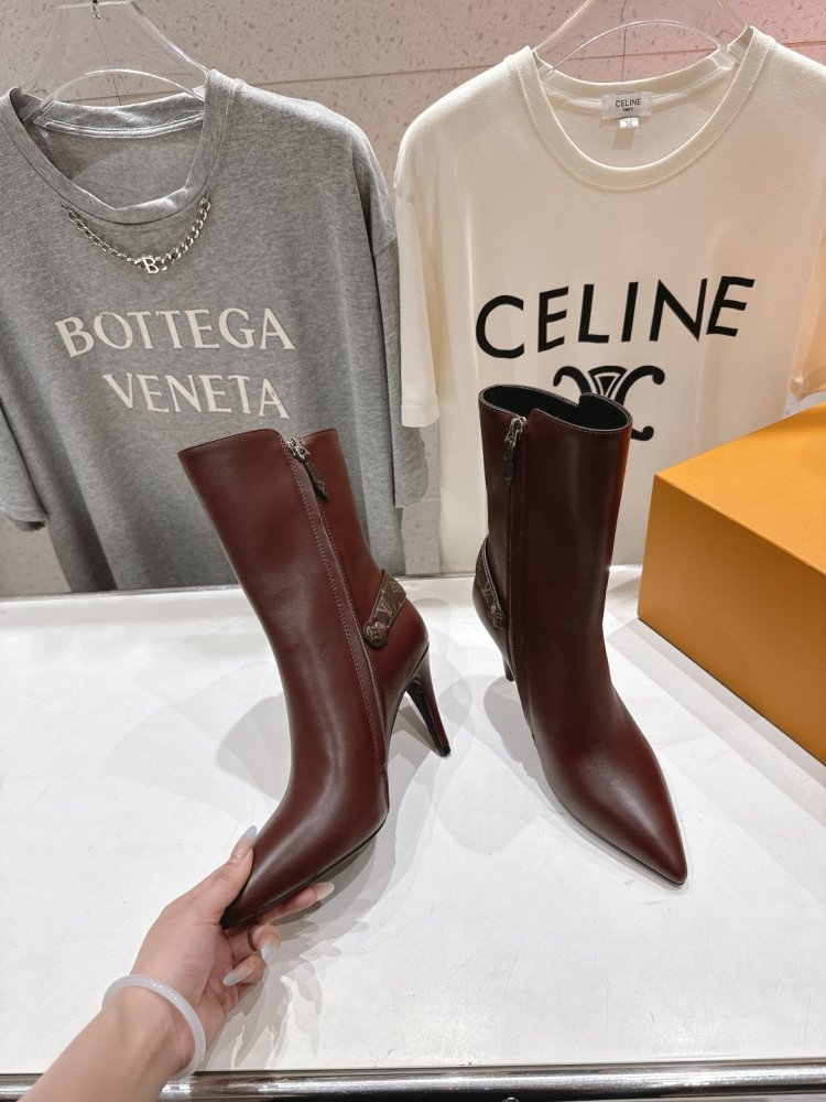 Ботильоны на высоком каблуке фото 4