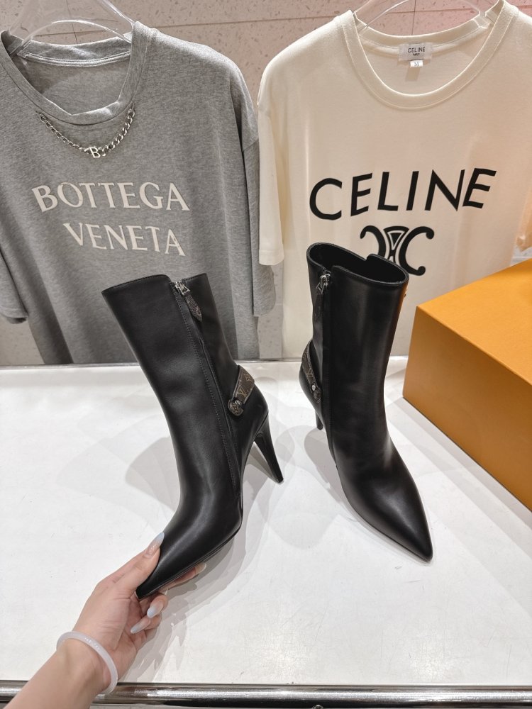 Ботильоны на высоком каблуке фото 4