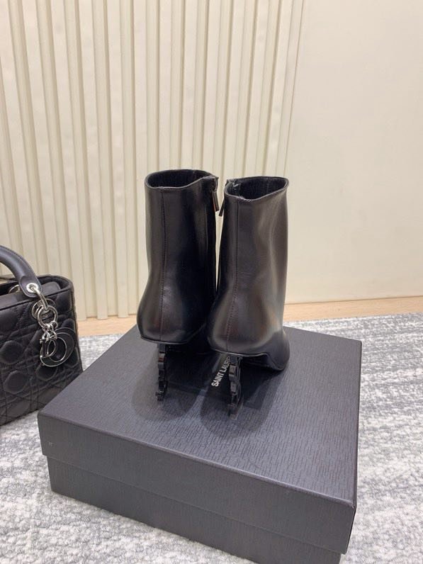 Ботильоны на высоком каблуке фото 4