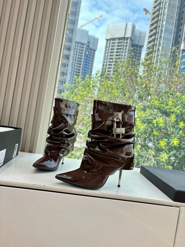 Ботильоны на высоком каблуке фото 4