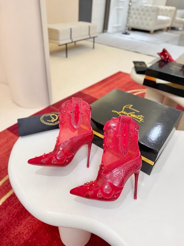 Ботильоны на высоком каблуке фото 4