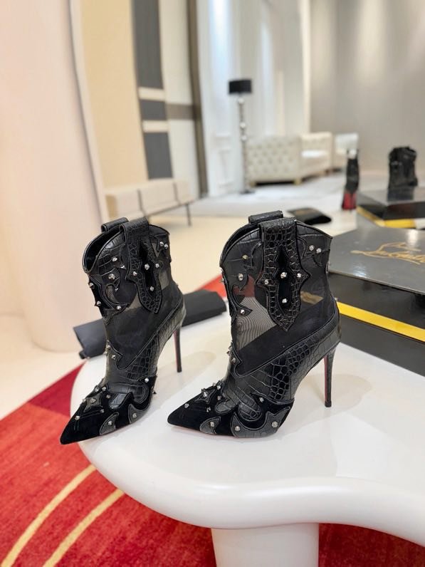 Ботильоны на высоком каблуке фото 4