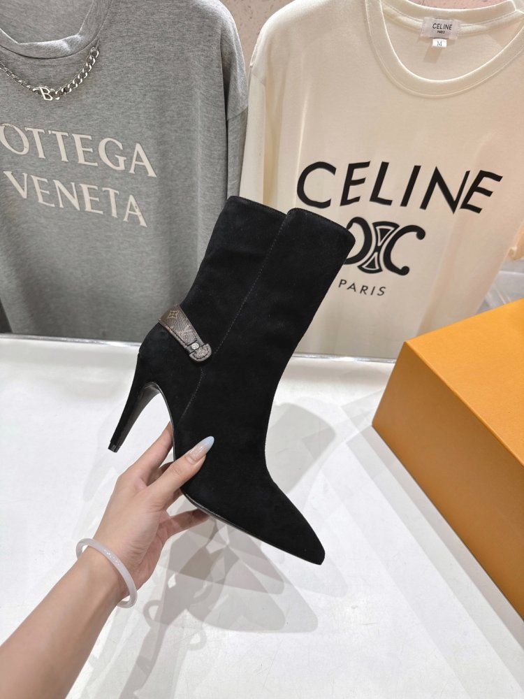 Ботильоны на высоком каблуке фото 5