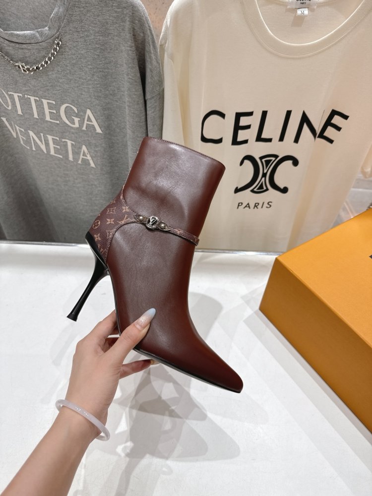 Ботильоны на высоком каблуке фото 5