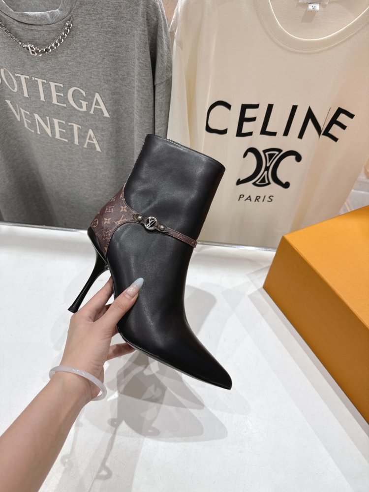 Ботильоны на высоком каблуке фото 5