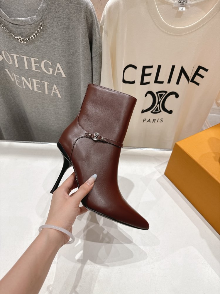 Ботильоны на высоком каблуке фото 5