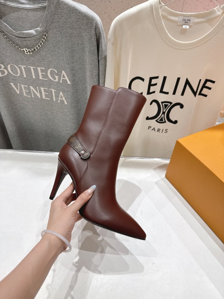 Ботильоны на высоком каблуке фото 5